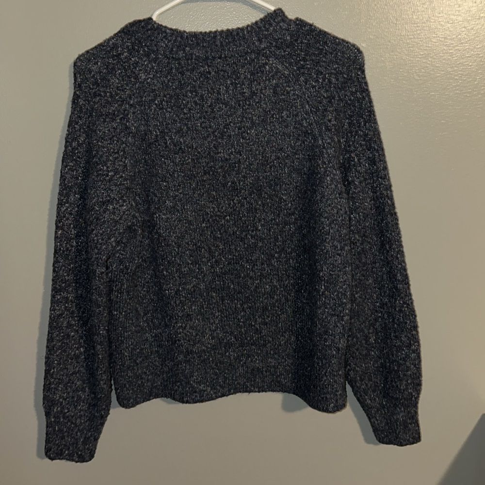 Maurices Blue Speckled Cable Knit Crewneck Sweater Women’s Small Cozy Fall - Picture 8 of 8